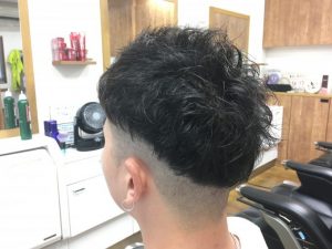 0 1mmフェード一周ツーブロック ピンパーマ 浜松市中区の床屋 Barber S Shop Hasegawa